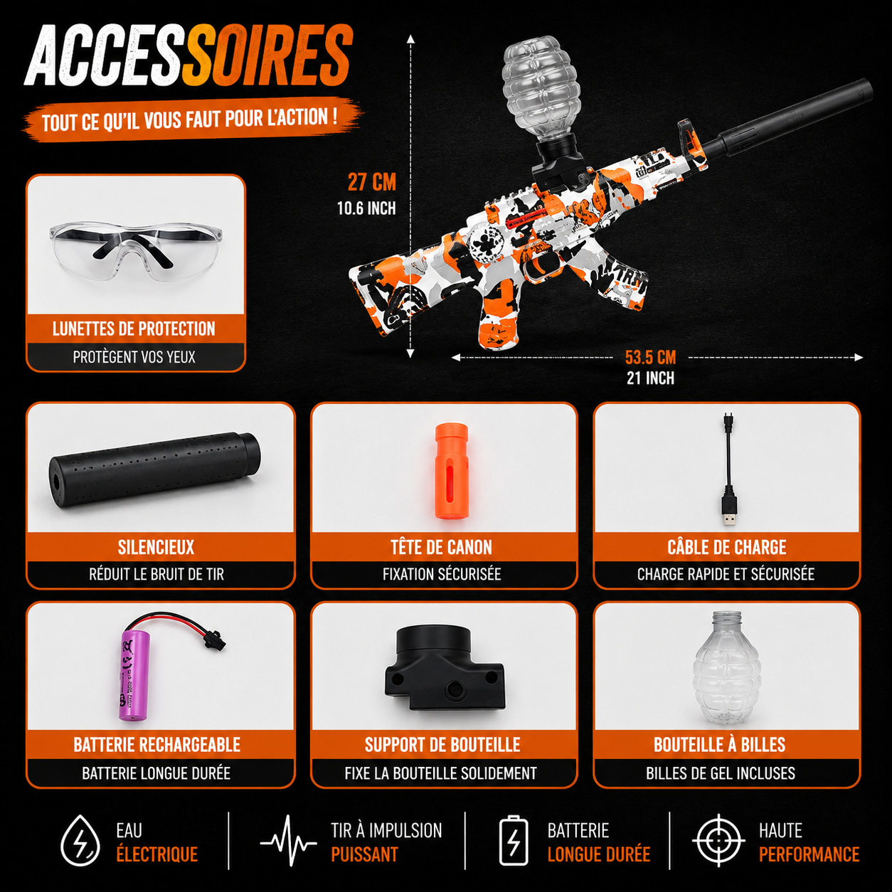 Electric Gel Ball Blaster – Manual and Automatic Mode Full Accessory Kit