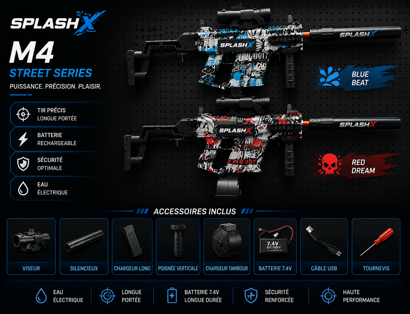 Electric Vector BB Rifle – Automatic USB Rechargeable Shooting