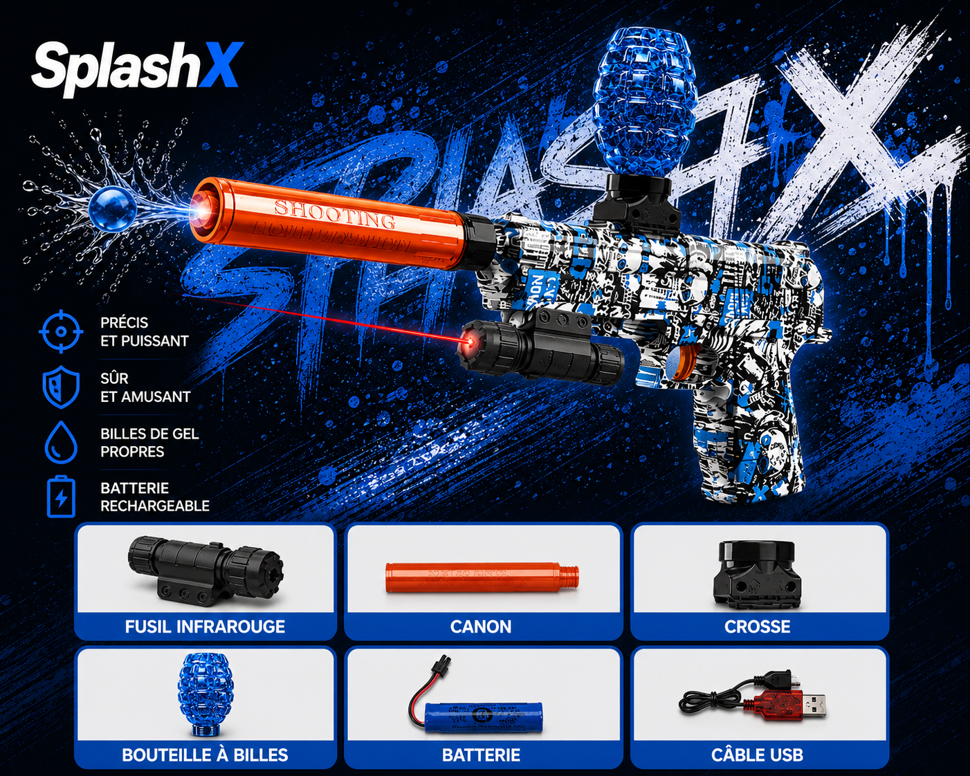 Electric Gel Ball Blaster – Compact Automatic Firing Model