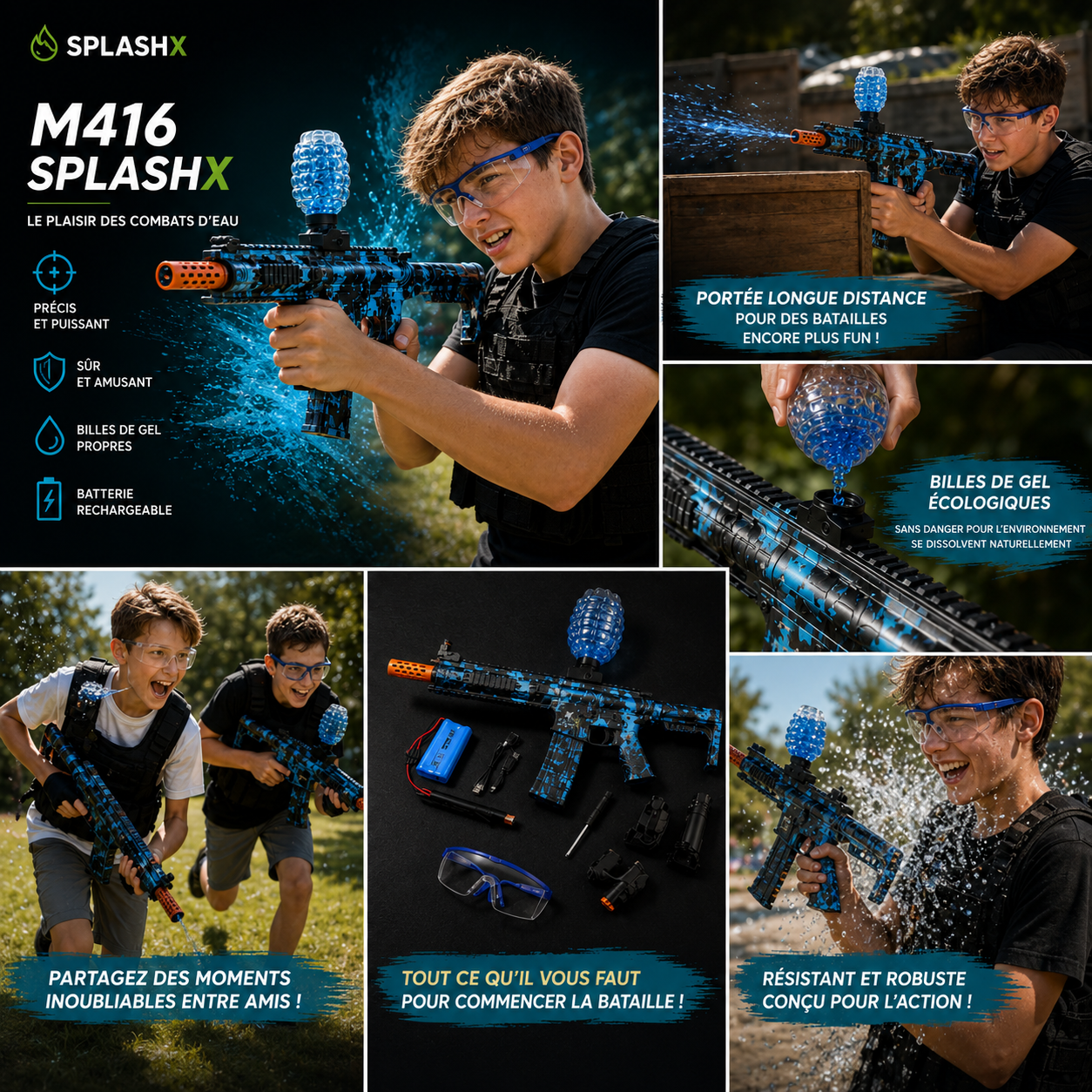 M416 Electric Gel Ball Blaster – Rechargeable Automatic Shooting