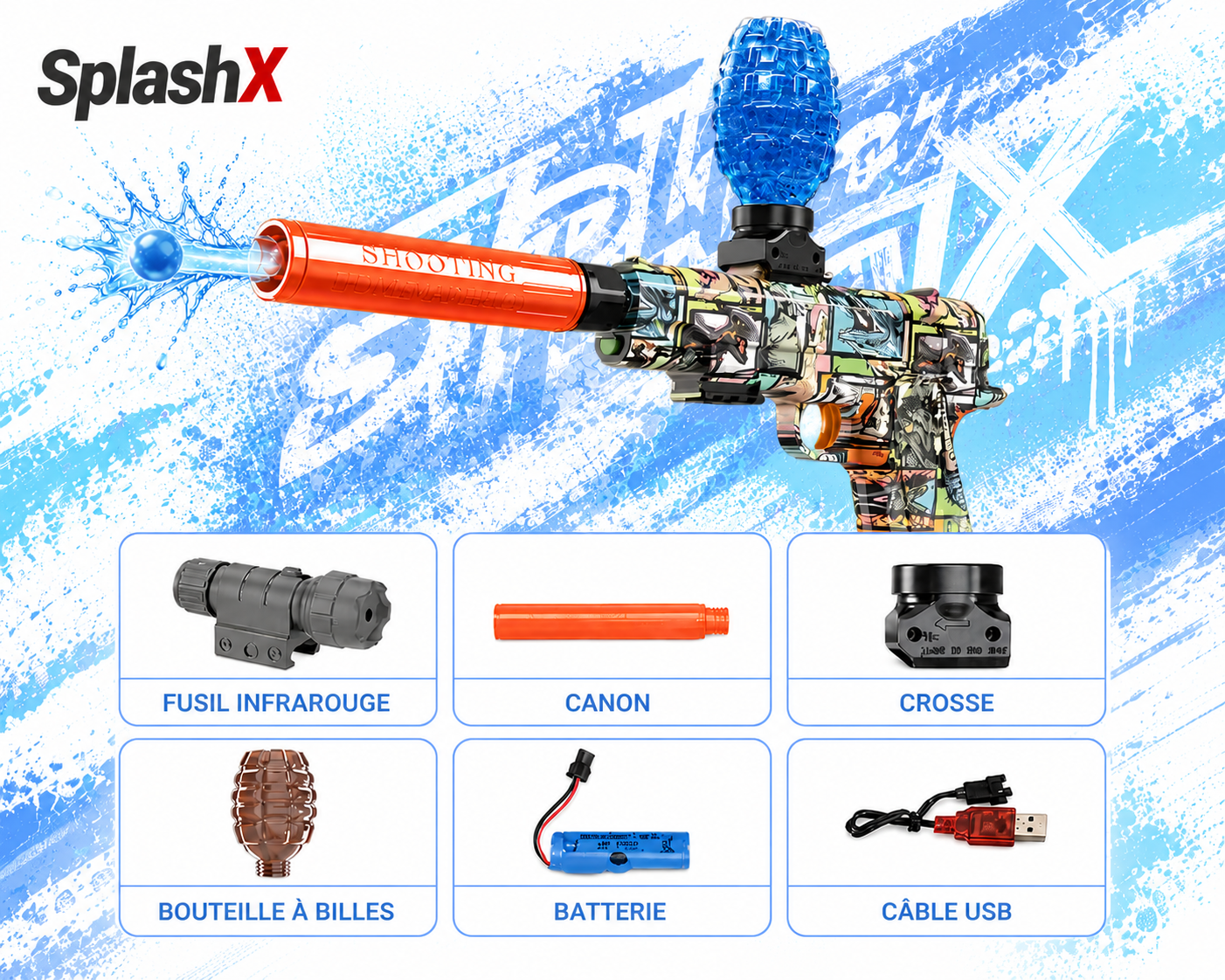 Electric Gel Ball Blaster – Compact Automatic Firing Model