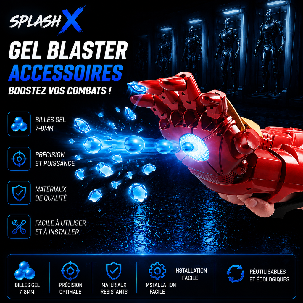 IRON MAN - Gel Ball Blaster - Rechargeable Electric Superhero Design