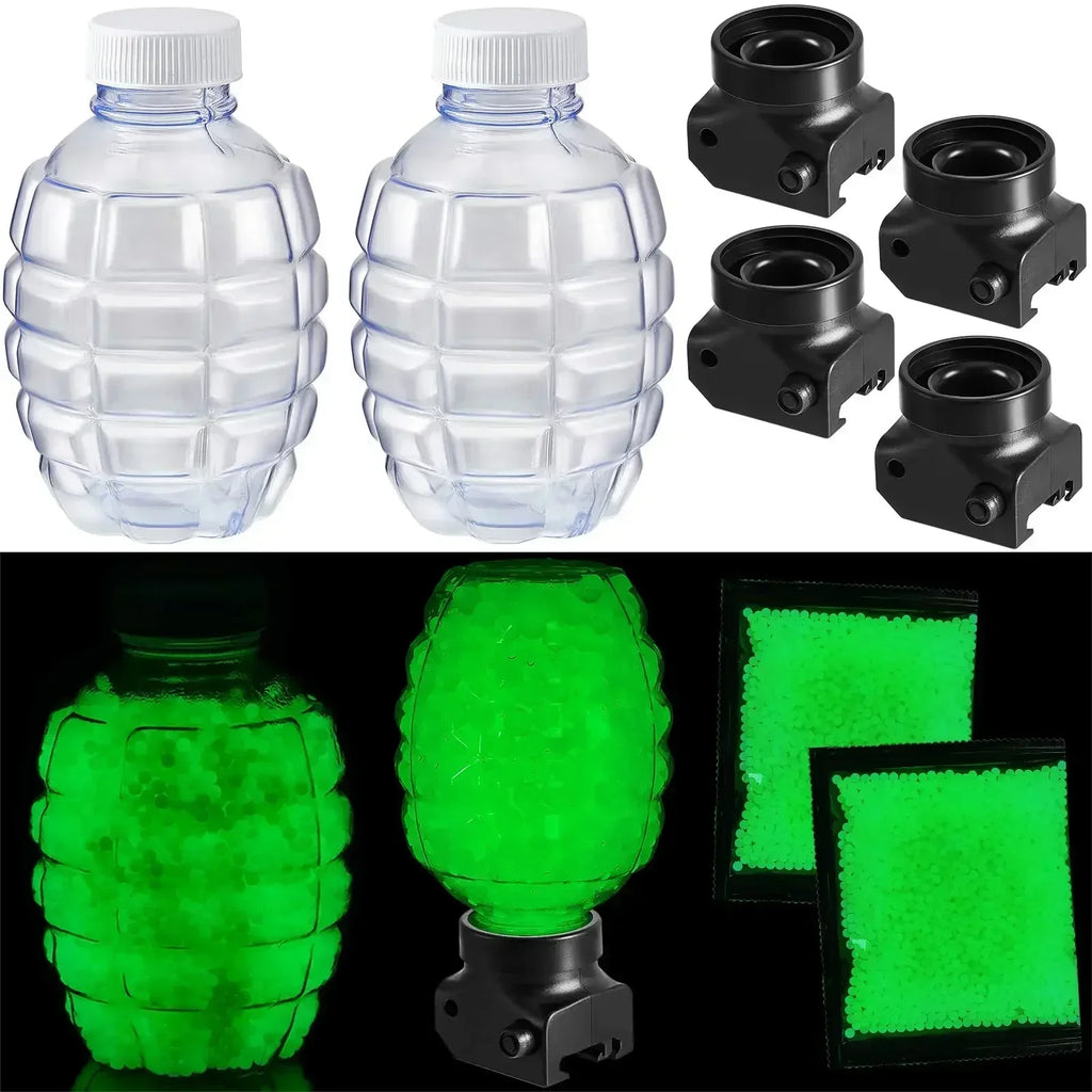 7-8mm Fluorescent Gel Bead Kit – Grenade Bottles and Holders Included