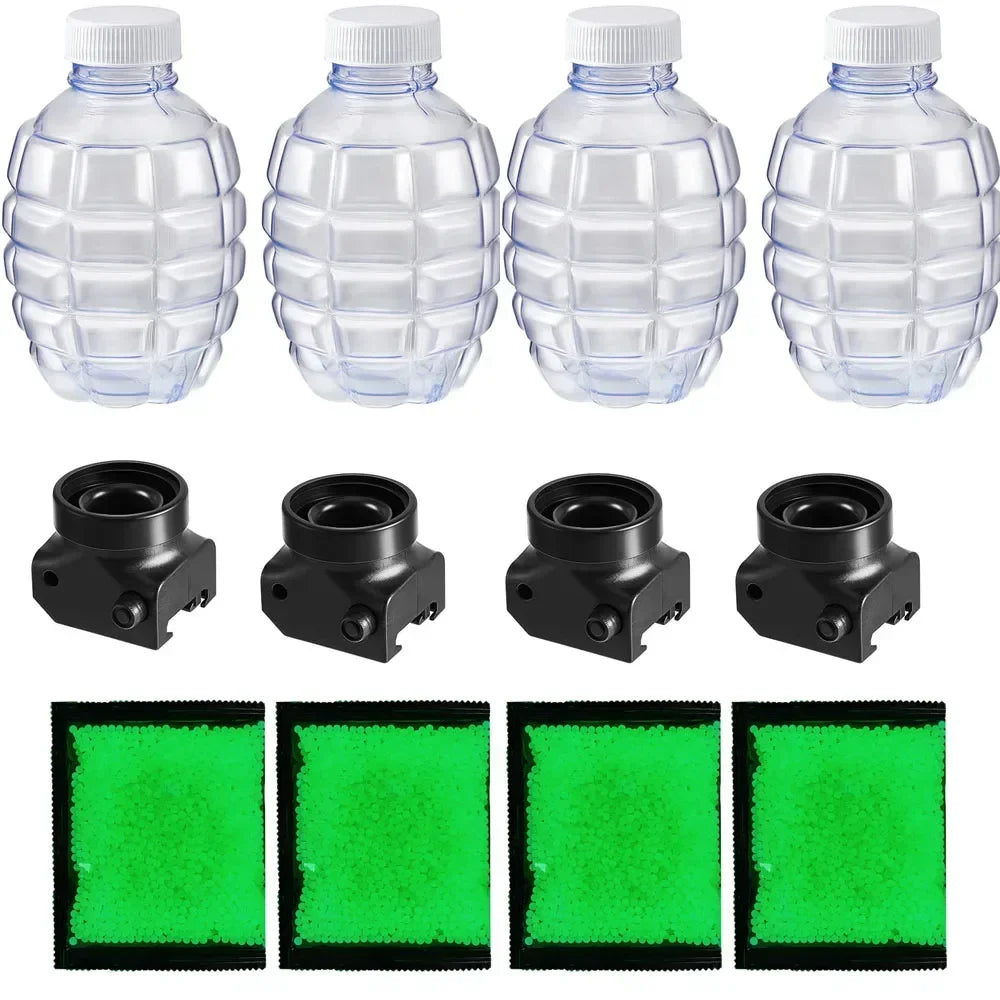 7-8mm Fluorescent Gel Bead Kit – Grenade Bottles and Holders Included