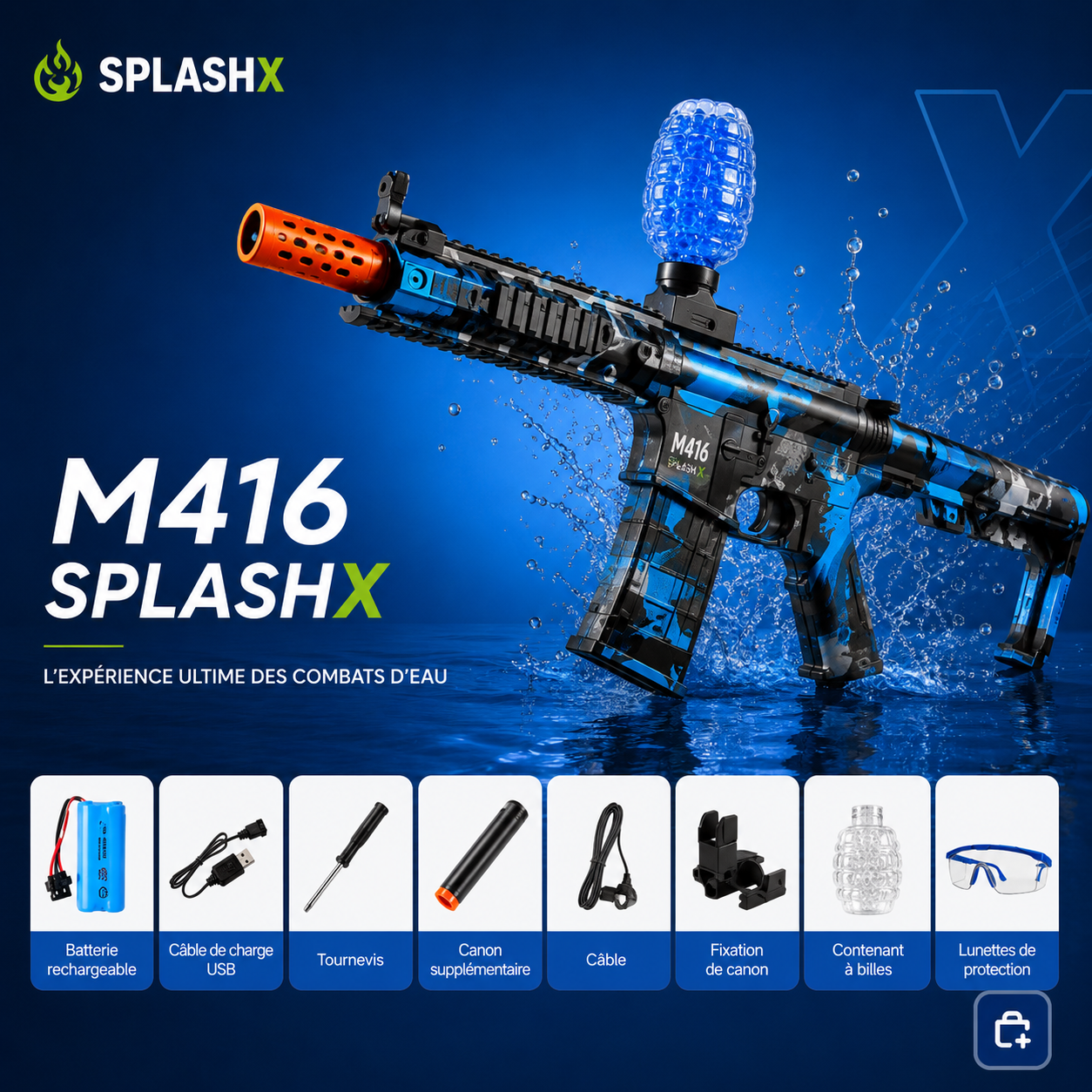M416 Electric Gel Ball Blaster – Rechargeable Automatic Shooting